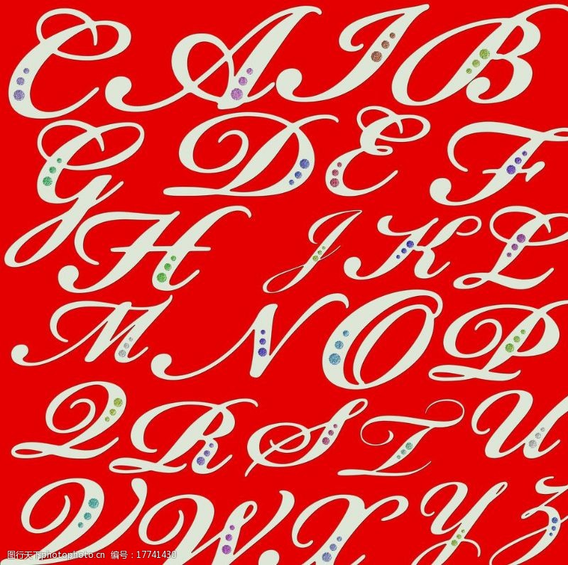 特殊的英文字母图片素材