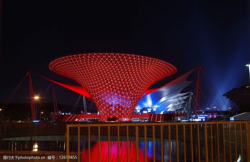 世博会场馆夜景图片素材