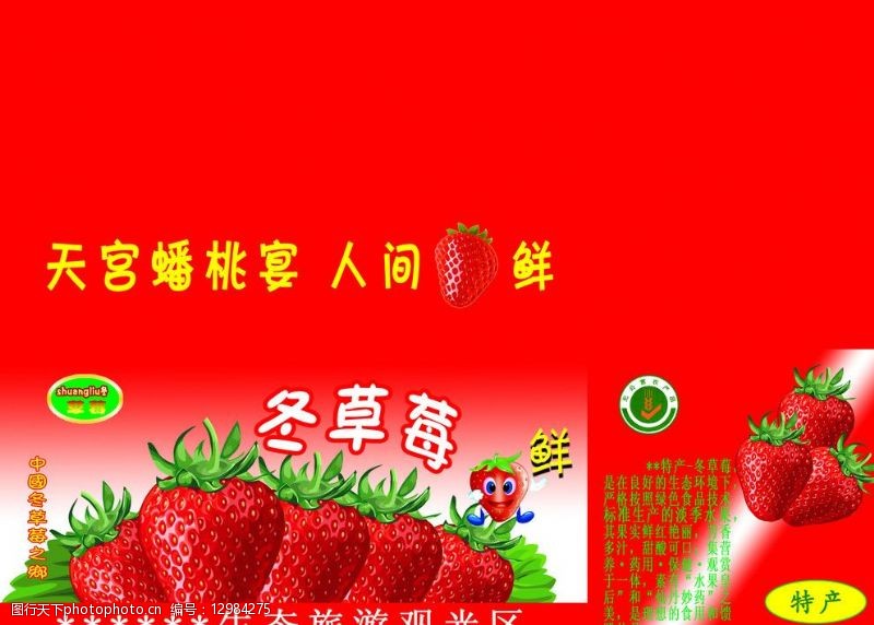 草莓包装草莓箱图片