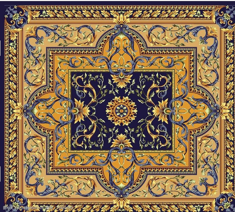 精美欧式地毯图案图片