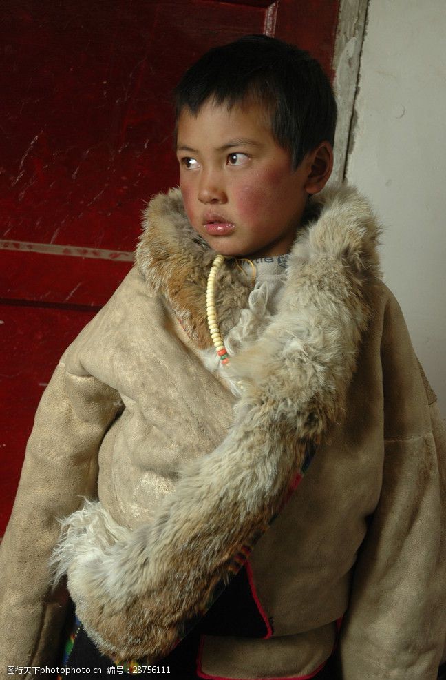 日常生活藏族少年