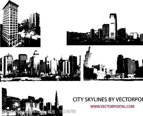 建筑剪影城市剪影图片