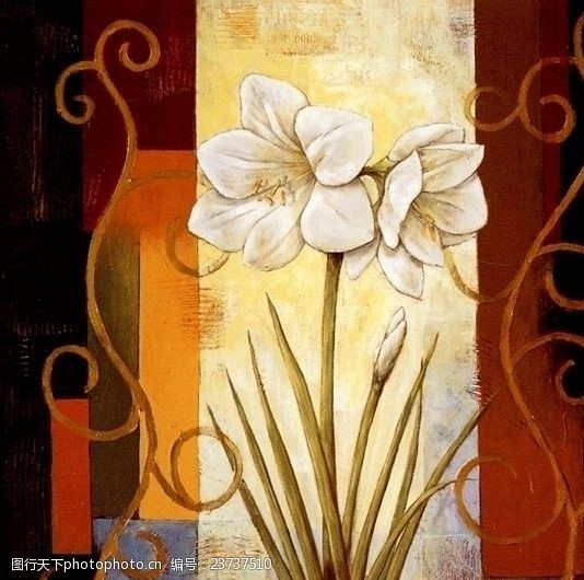 花卉无框画花卉油画662160厘米X60厘米