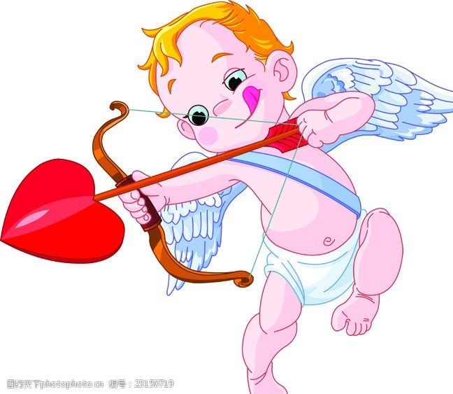 卡通婴儿素材可爱的天使矢量素材