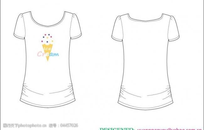 tshirtt恤印花可爱服装卡通冰淇凌icecream图片