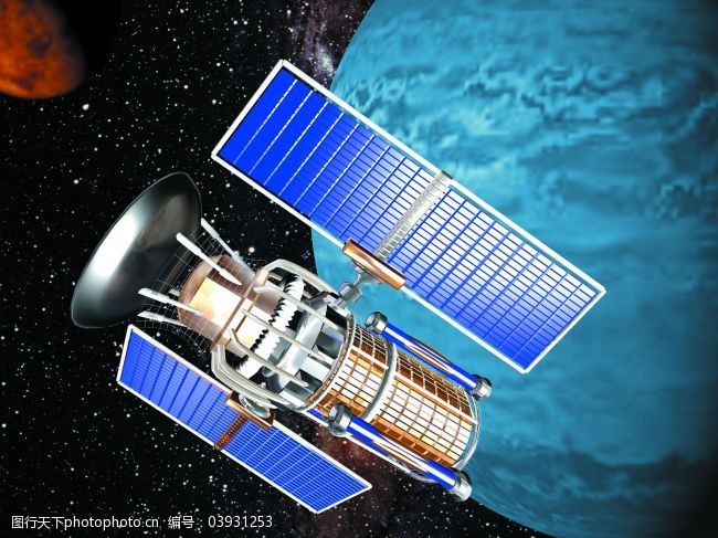 卫星路径卫星通讯月球雷达科技通信