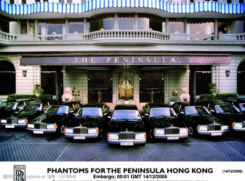 劳斯莱斯在香港香港半岛酒店一次性购入的14辆加长版劳斯莱斯幻影图片