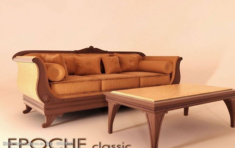 3dmax精致欧式家具沙发图片