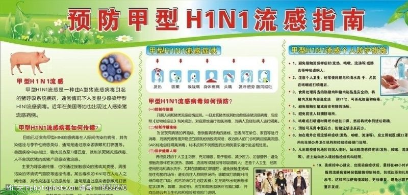 甲型h1n1甲流感H1N1预防流感指南流感途径图片