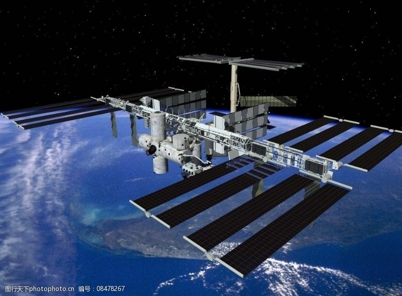 太空中的国际空间站图片
