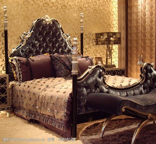 3dmax精致欧式家具卧室主床图片