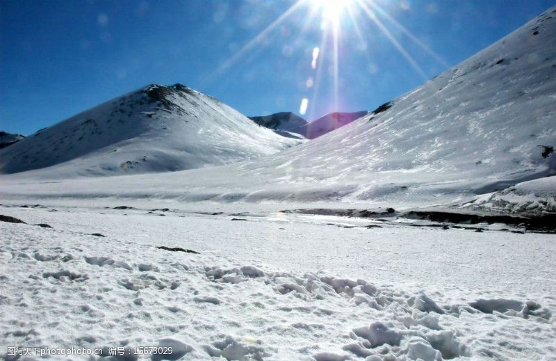 雲彩冬日的藏北图片