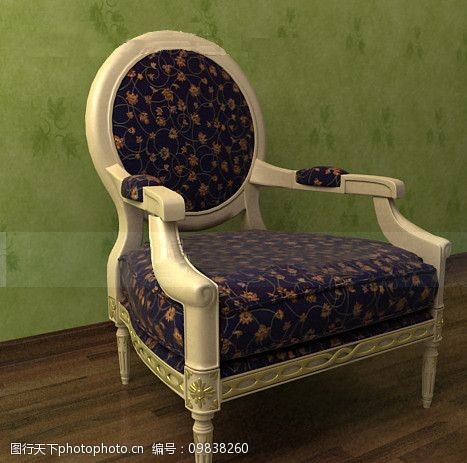 3dmax精致欧式家具中庭椅子图片