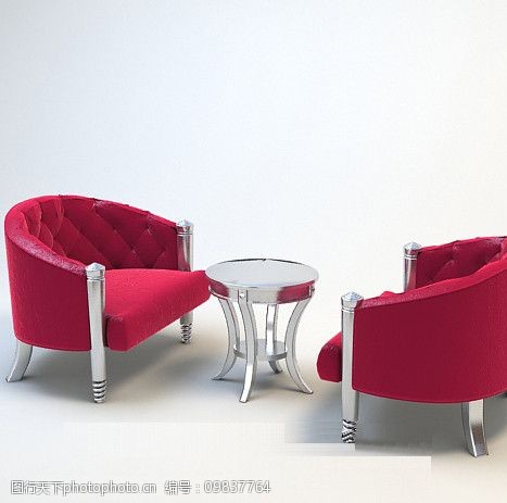 3dmax精致欧式家具茶几沙发组合图片
