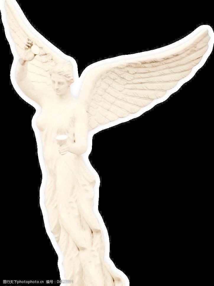 其它人物欧式雕塑举酒杯女神翅膀图片