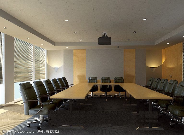 3dmax精选室内场景整体模型会议室图片