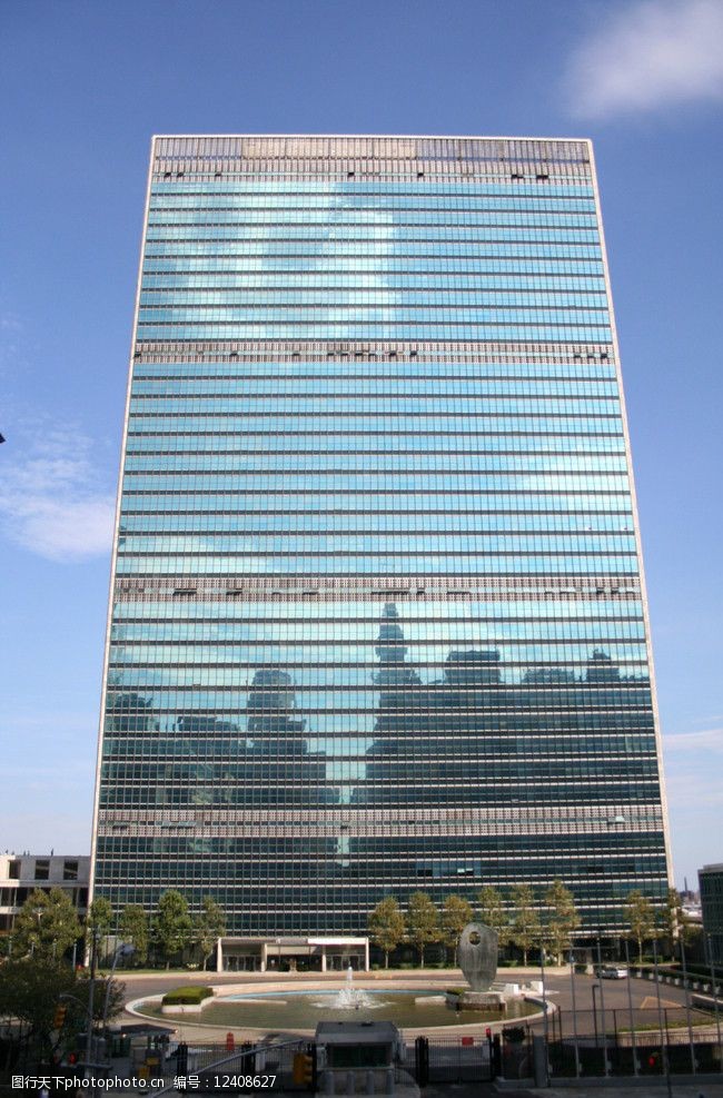 高楼林立纽约联合国大厦图片