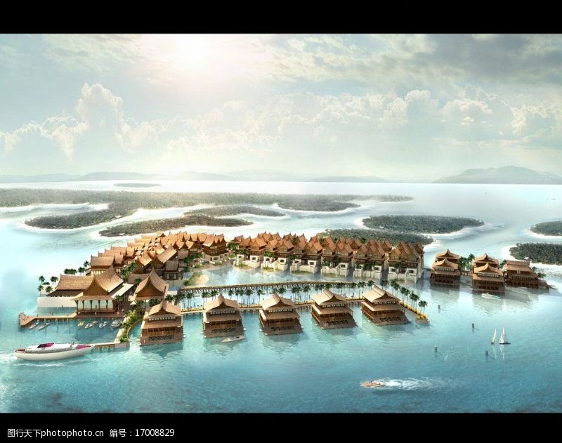 古建分层图案迪拜海岸设计方案图片