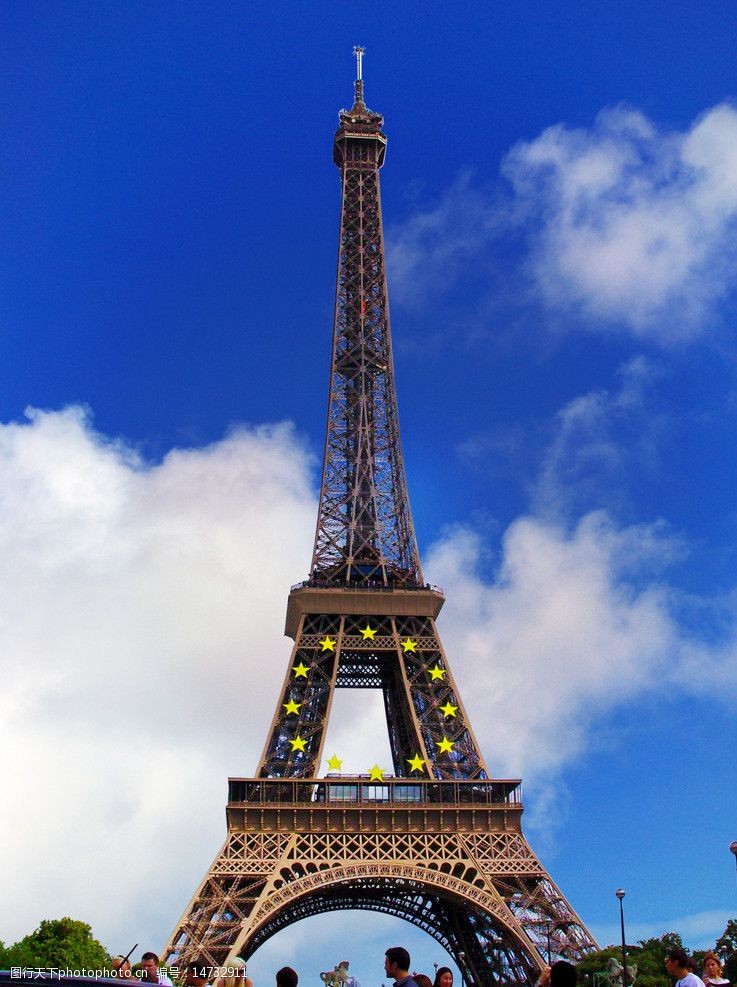 法国著名建筑巴黎埃菲爾鐵塔图片