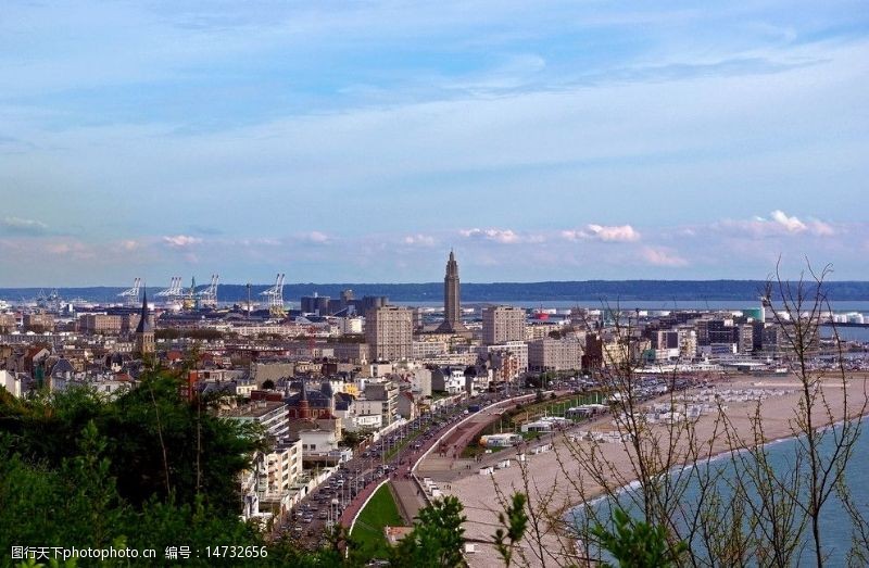 魅蓝法国勒阿弗尔城市俯瞰图片