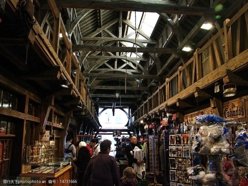 大棚法国埃特勒塔诺曼底旅游纪念品市场图片