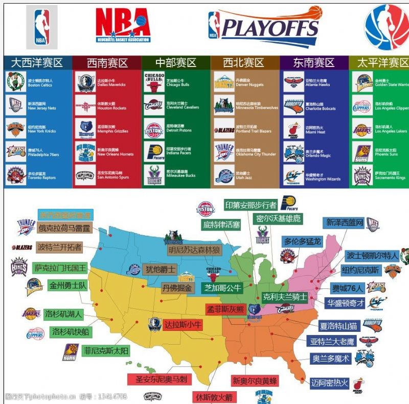 明尼苏达NBA队标分布图图片
