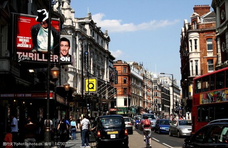 中国电信英国伦敦闹市区街景图片