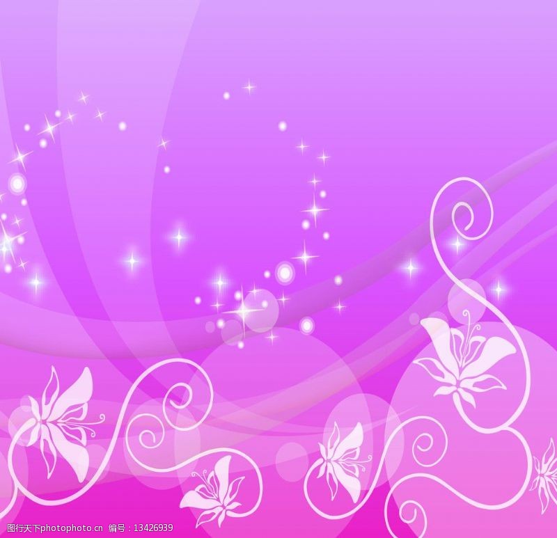 梦圆紫底白花图片