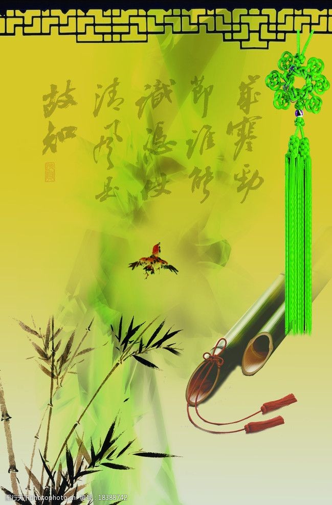 古韵素材中国风竹韵图片