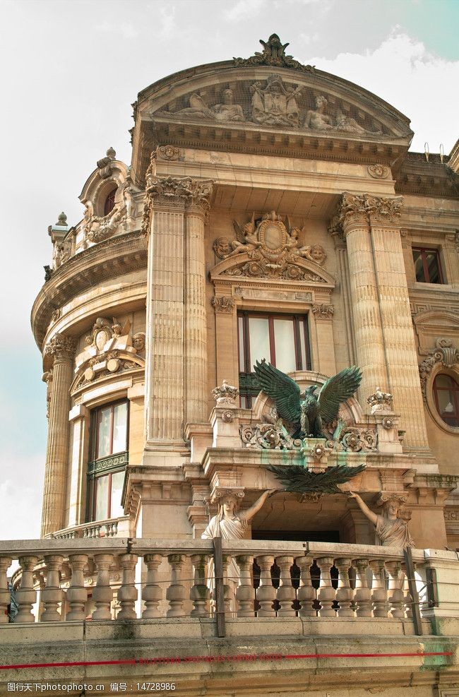 护栏柱巴黎巴黎歌剧院部分景观图片
