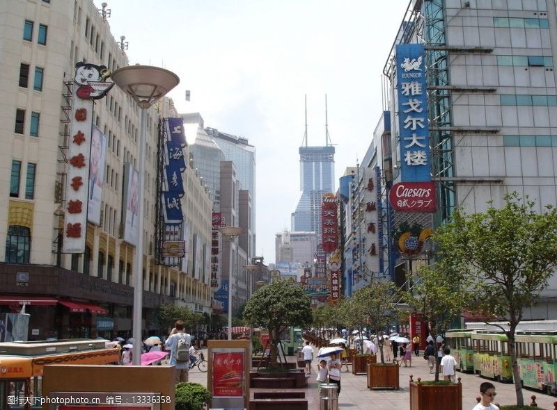 南京街上海南京东路步行街图片