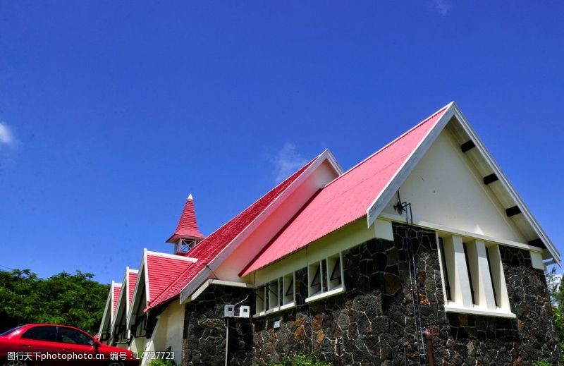 印度洋毛里求斯路易港红瓦耶稣教堂图片