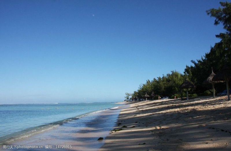 印度洋毛里求斯路易港海滨度假村海边景色图片