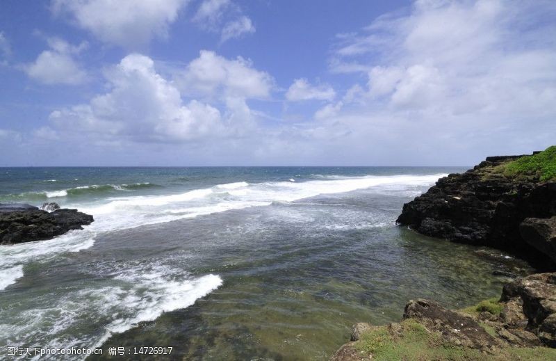 印度洋毛里求斯美丽的海岸风光图片