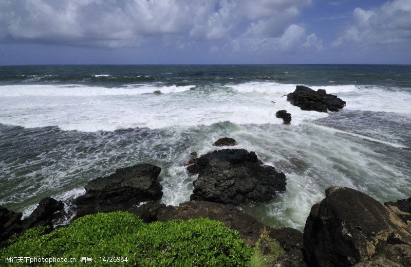 印度洋毛里求斯美丽的海岸风光图片