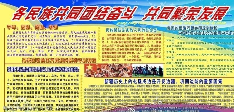 新疆发展史各民族共同团结奋斗共同繁荣发展图片