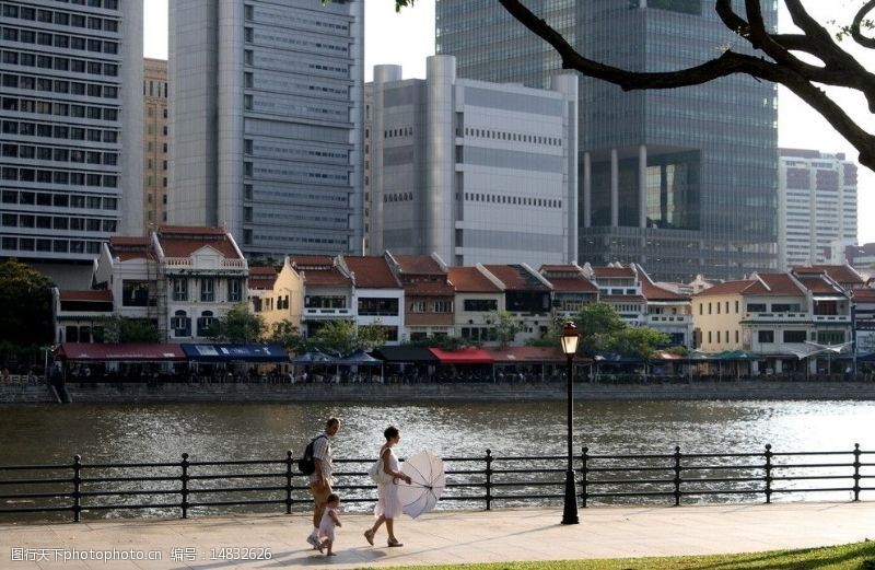 屏障新加坡新加坡河岸景图片