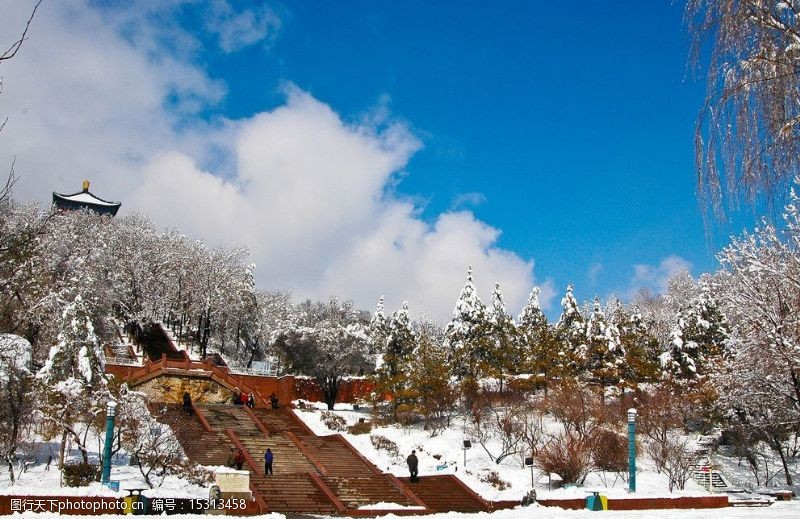 乌云乌市红山雪景图片