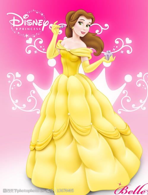 disney高精贝儿公主喷香水最新迪士尼海报图片