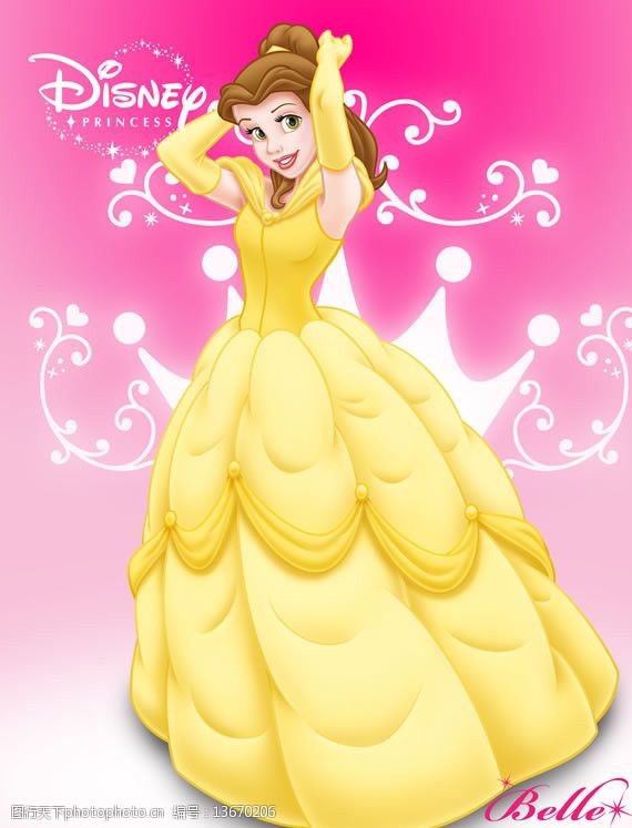 disney贝儿公主可爱的迪士尼公主图片