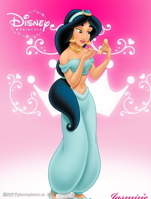异国文化风情茉莉公主化妆最新迪士尼公主海报图片