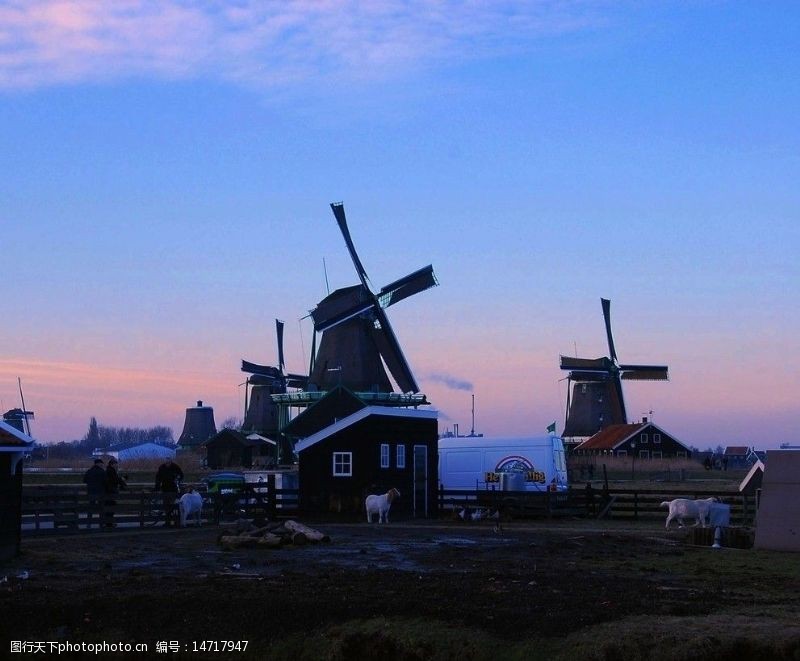 绿洲荷兰沃伦丹风车图片