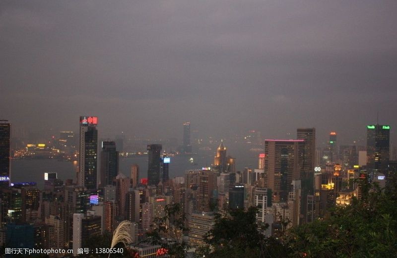 夜港香港夜景太平山顶图片