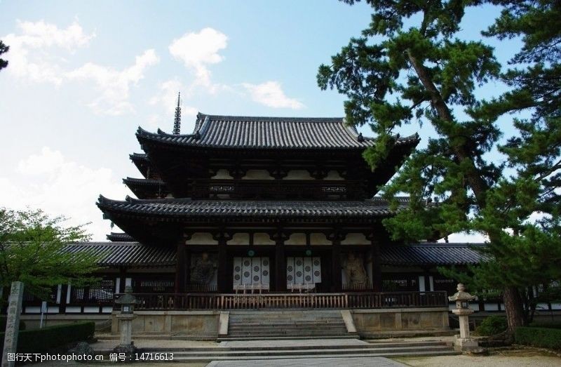 摄影台历日本奈良法隆寺图片