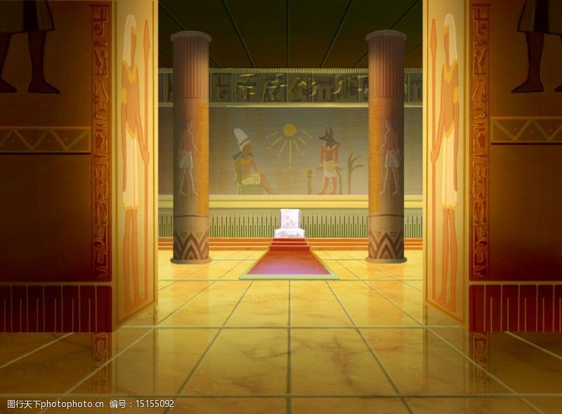 柱子动画背景殿内图片