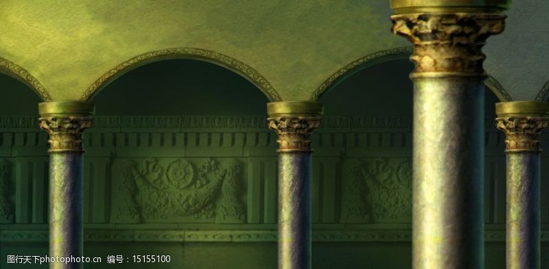 动画背景宫廷柱子图片