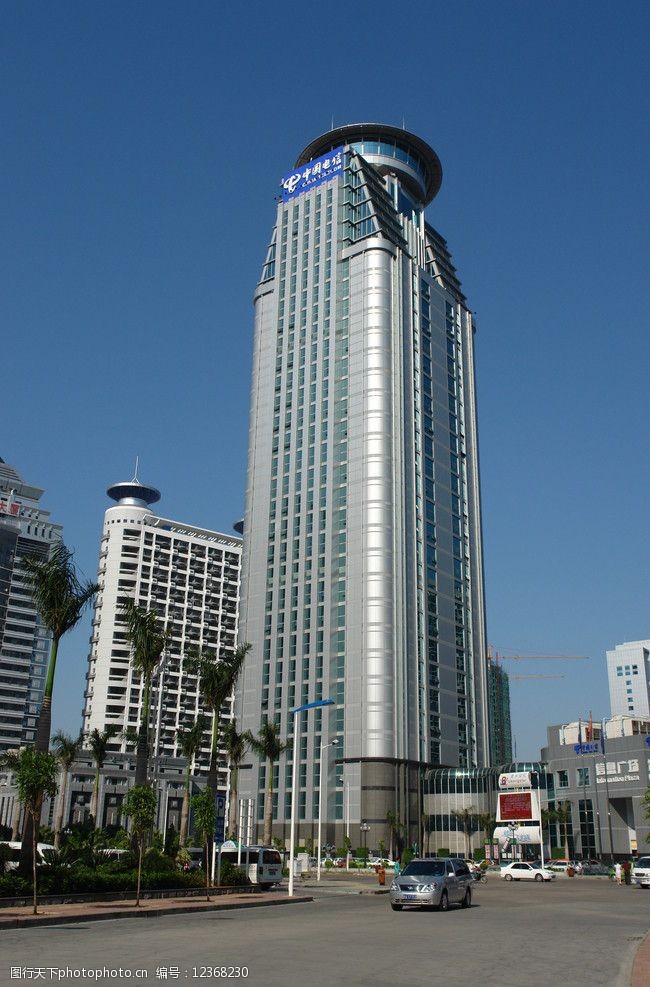 高楼林立南宁市中国电信大楼图片