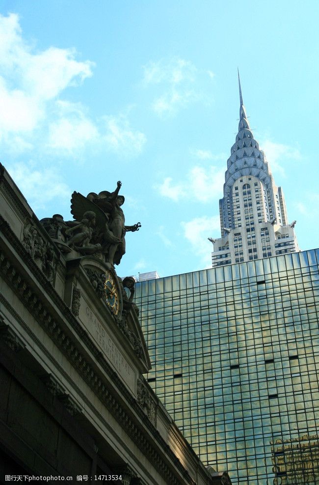 大厦玻璃幕墙纽约第五大道中央车站屋顶图片