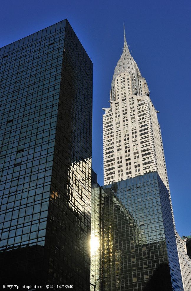 大厦玻璃幕墙纽约曼哈顿第五大道克莱斯勒大厦图片