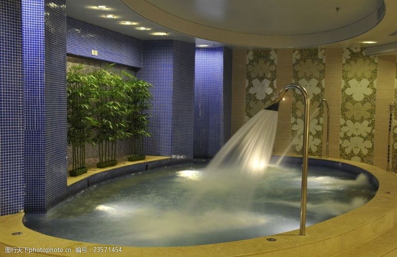室内设计高清图片酒店池景观效果图